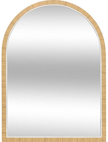 Miroir mural arche effet bois thea