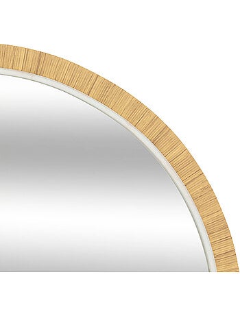 Miroir mural arche effet bois thea