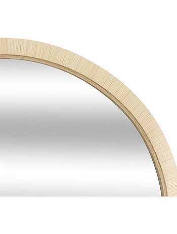 Miroir mural arche effet bois thea