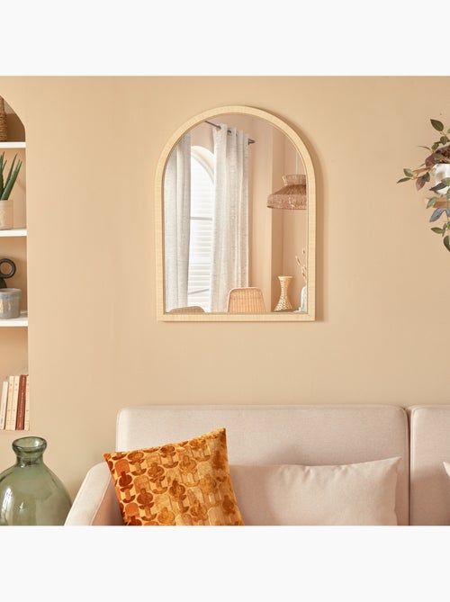 Miroir mural arche effet bois THEA - Kiabi Miroir mural arche effet bois THEA - Kiabi