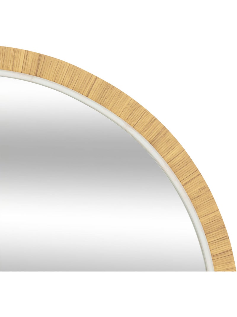 Miroir mural arche effet bois THEA Marron - Kiabi
