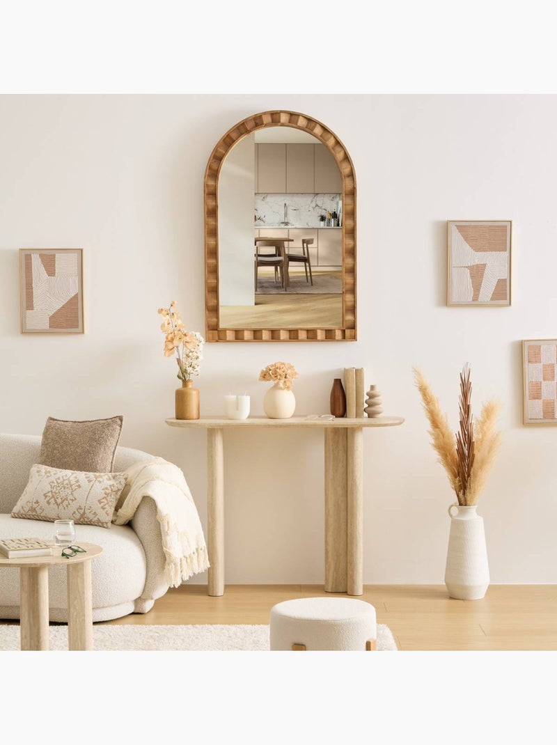 Miroir mural arche en bois sapin LUCAS Marron - Kiabi