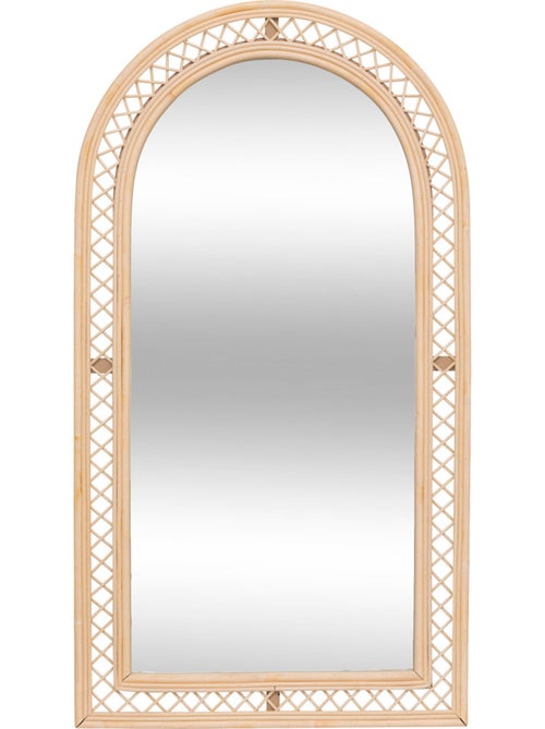 Miroir mural arche rotin tressé ANAHI - Kiabi