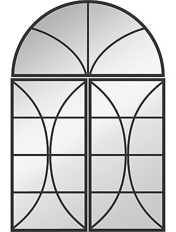 Miroir mural aspect verrière style classique 3 pièces