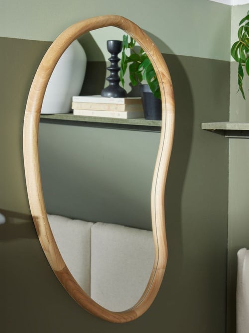 Miroir mural asymétrique en bois MATCHA - Kiabi