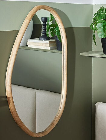 Miroir mural asymétrique en bois MATCHA