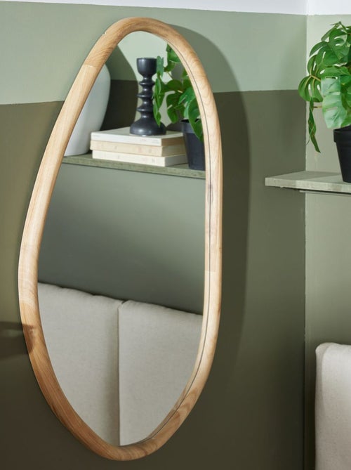 Miroir mural asymétrique en bois MATCHA - Kiabi