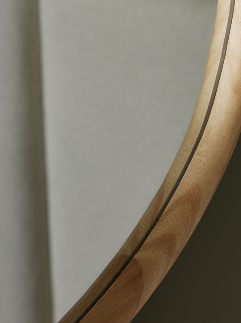 Miroir mural asymétrique en bois MATCHA Beige - Kiabi