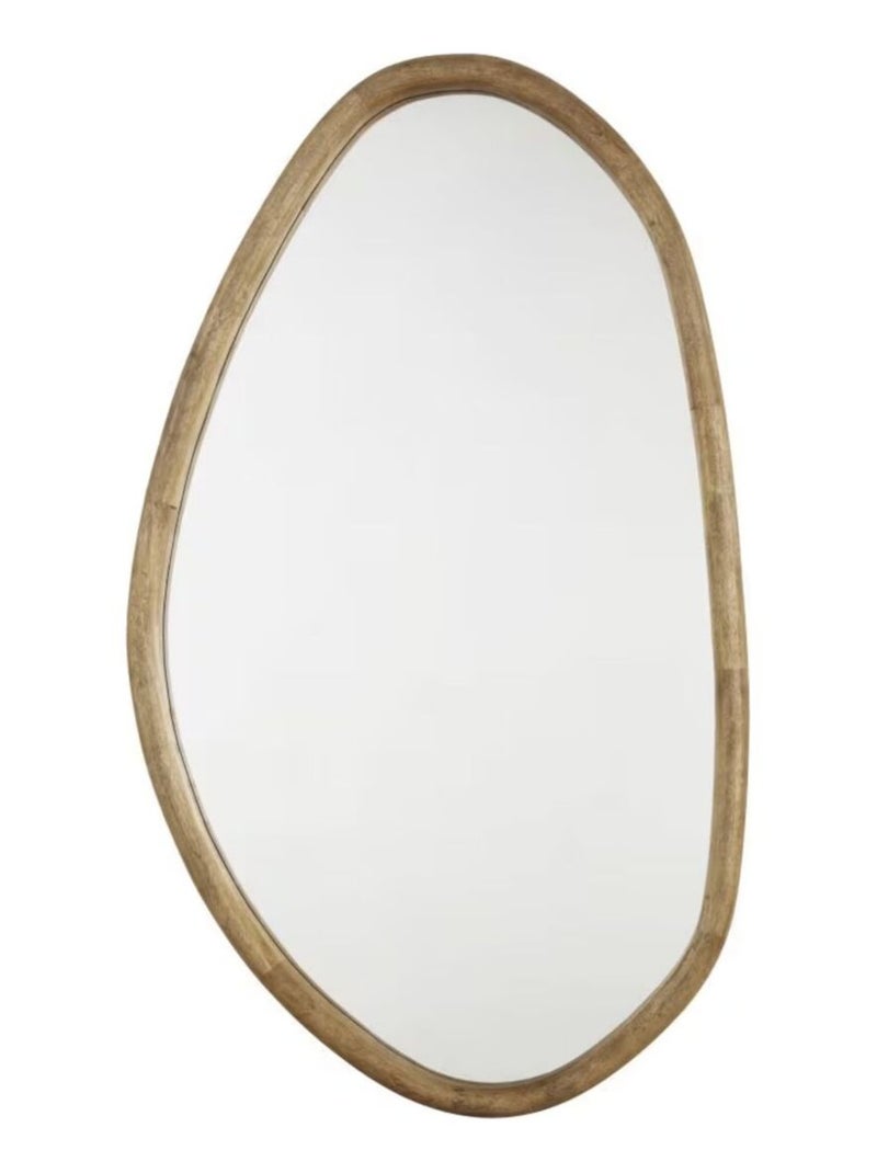 Miroir mural asymétrique en bois MATCHA Beige - Kiabi
