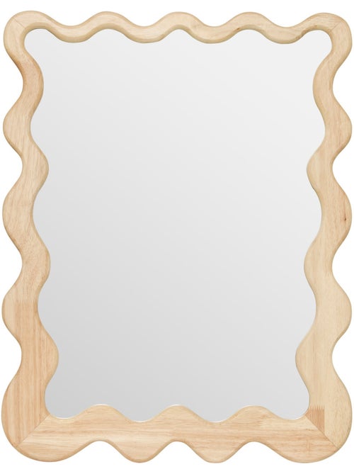 Miroir mural cadre bois effet vague BROOKE - Kiabi