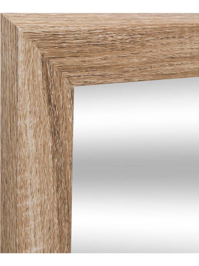 Miroir mural cadre effet bois FIRST Marron - Kiabi