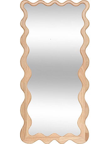 Miroir mural cadre en bois effet vague BROOKE