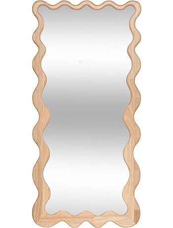 Miroir mural cadre en bois effet vague BROOKE
