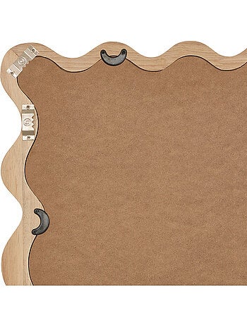 Miroir mural cadre en bois effet vague BROOKE