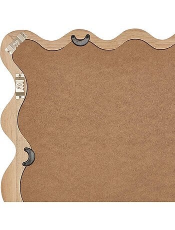 Miroir mural cadre en bois effet vague brooke