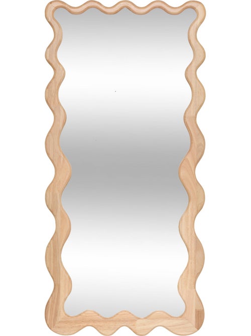 Miroir mural cadre en bois effet vague BROOKE - Kiabi