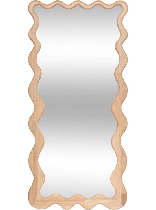 Miroir mural cadre en bois effet vague BROOKE - Kiabi