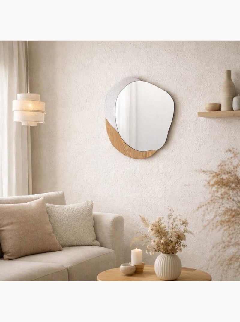 Miroir mural design 3D 50x60cm Gris clair - Kiabi