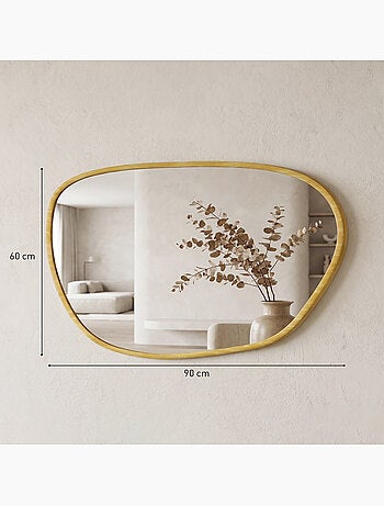 Miroir mural design organique naturel