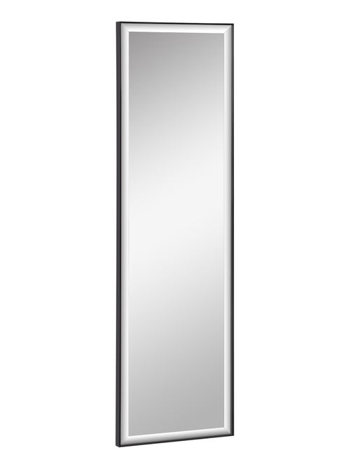Miroir mural dim. 120L x 35l cm cadre alliage aluminium noir - Kiabi