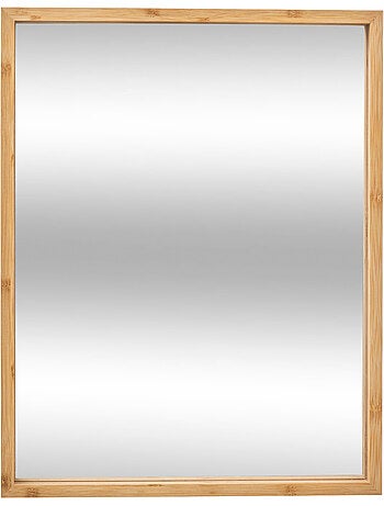 Miroir mural en bambou