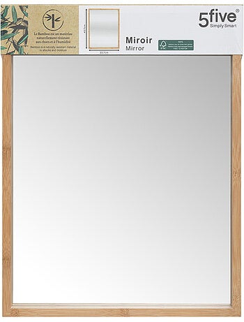 Miroir mural en bambou