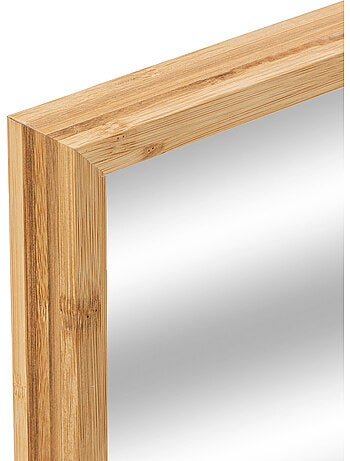 Miroir mural en bambou