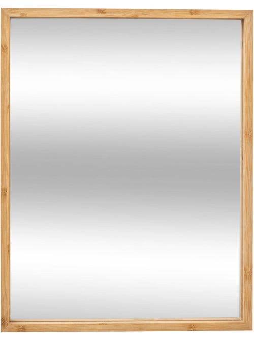 Miroir mural en bambou - Kiabi