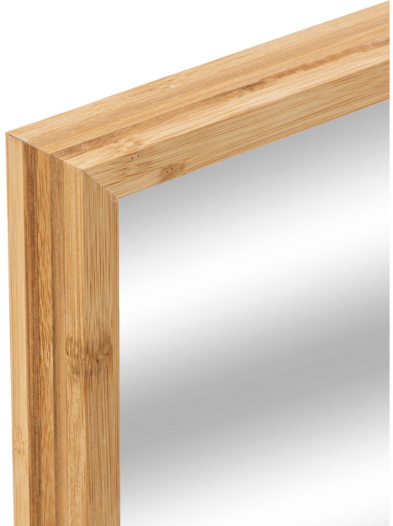 Miroir mural en bambou Marron - Kiabi