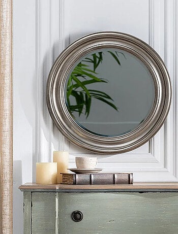 Miroir mural en paulownia patiné