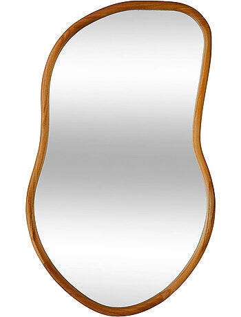 Miroir mural forme organique bois paulownia LIVIA