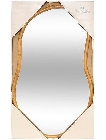 Miroir mural forme organique bois paulownia LIVIA