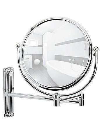 Miroir mural grossissant de salle de bain Deluxe - Diam. 19 cm