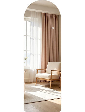 Miroir mural led arqué dim. 40l x 120h cm - miroir led réglable tactile