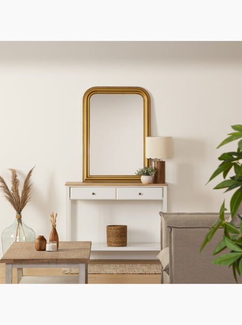 Miroir mural moderne en bois de paulownia ADELE - Kiabi