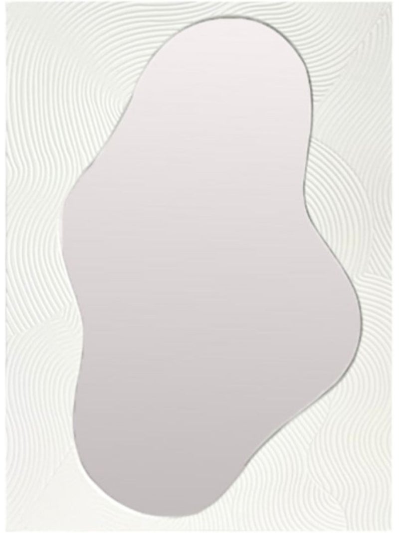 Miroir mural organique 45x65cm Blanc - Kiabi