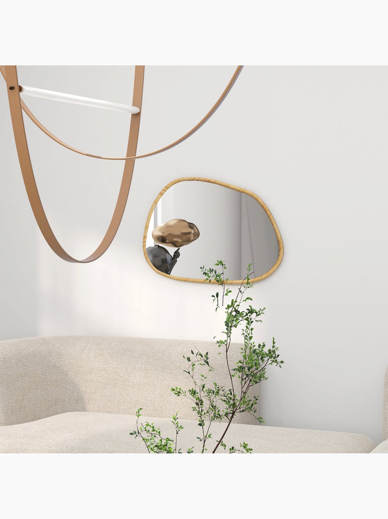 Miroir mural organique Beige - Kiabi