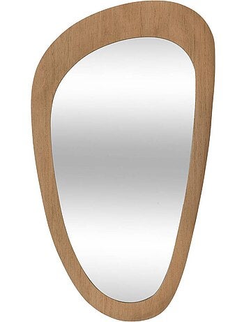 Miroir mural organique en bois 70cm SOPHIE