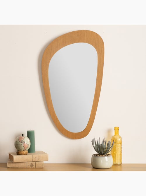 Miroir mural organique en bois 70cm SOPHIE - Kiabi Miroir mural organique en bois 70cm SOPHIE - Kiabi