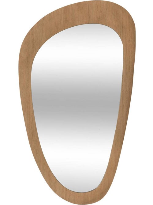 Miroir mural organique en bois 70cm SOPHIE - Kiabi Miroir mural organique en bois 70cm SOPHIE - Kiabi