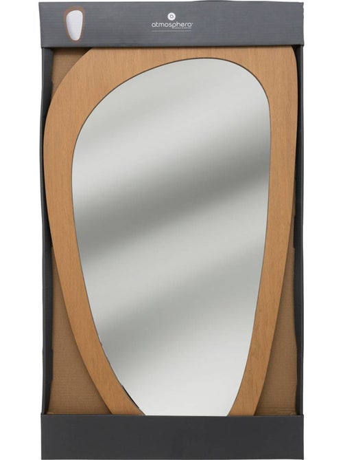 Miroir mural organique en bois 70cm SOPHIE - Kiabi Miroir mural organique en bois 70cm SOPHIE - Kiabi
