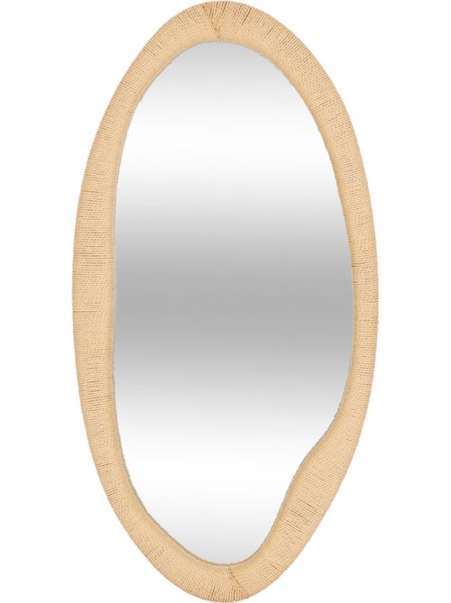 Miroir mural organique en corde tressée 114cm LAIA - Kiabi