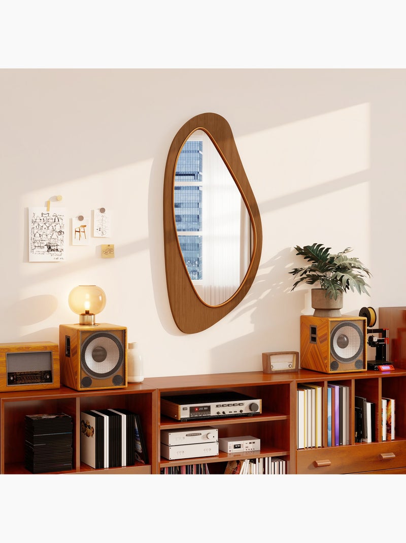 Miroir mural organique Marron - Kiabi