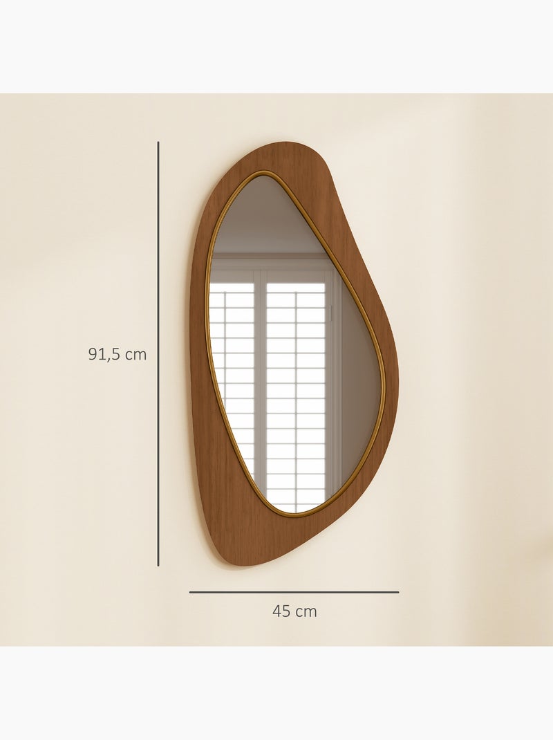 Miroir mural organique Marron - Kiabi