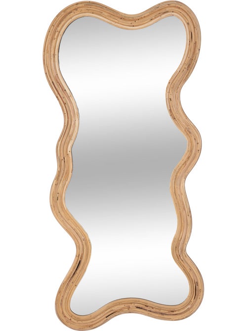 Miroir mural organique rotin 179x86cm MAGGIE - Kiabi