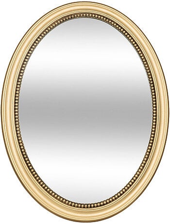 Miroir mural ovale à moulures 53cm VICTORIA