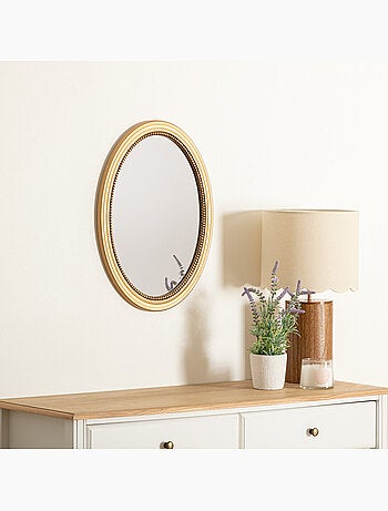 Miroir mural ovale à moulures 53cm VICTORIA
