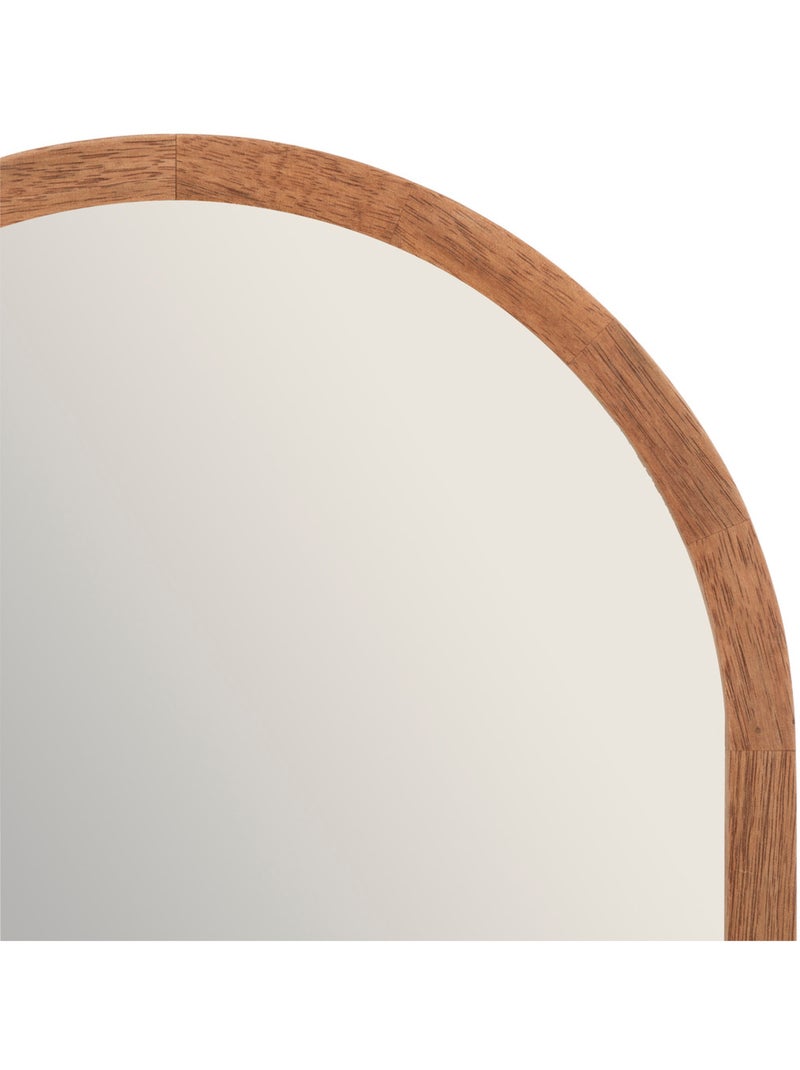 Miroir mural ovale bois hévéa GIANNI Marron - Kiabi