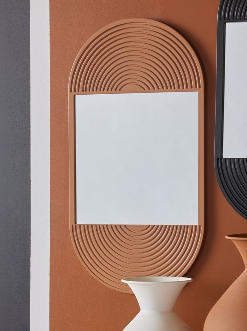 Miroir mural ovale en bois MOKA Marron - Kiabi