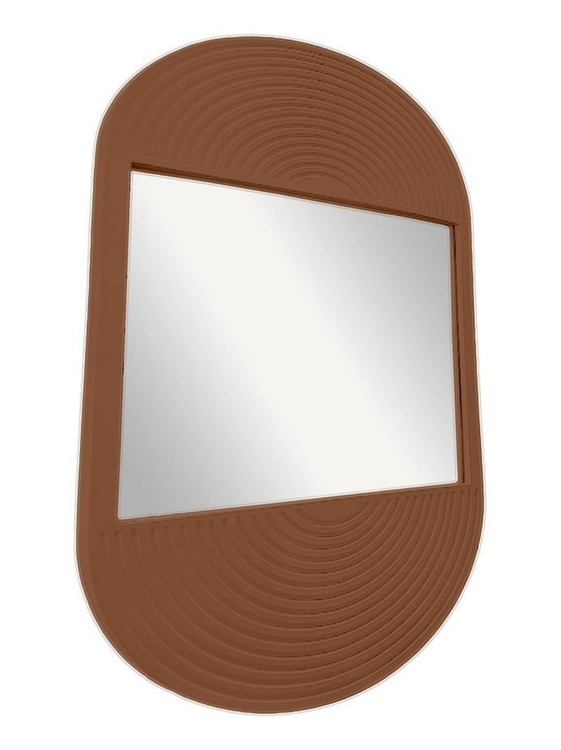 Miroir mural ovale en bois MOKA Marron - Kiabi